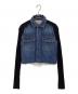 sacai（サカイ）の古着「ニットドッキングデニムジャケット」｜インディゴ×ブラック