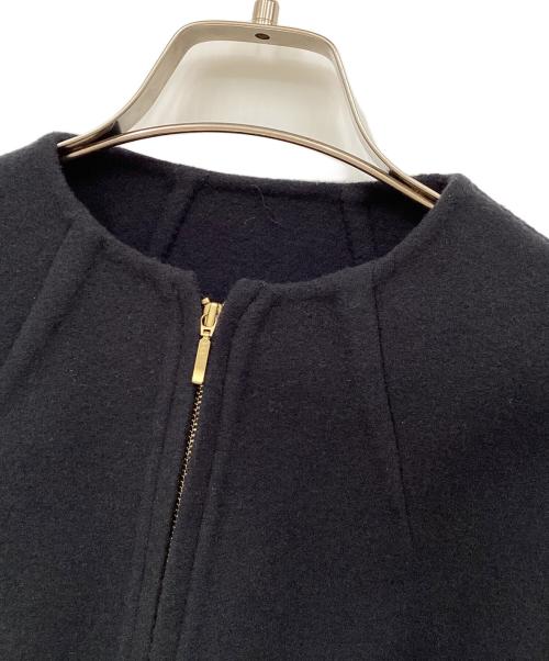 23区（ニジュウサンク）23区 (ニジュウサンク) ウールリバー ショート ブルゾン ネイビー サイズ:38の古着・服飾アイテム