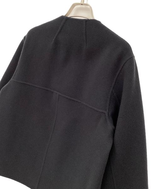 23区（ニジュウサンク）23区 (ニジュウサンク) ウールリバー ショート ブルゾン ネイビー サイズ:38の古着・服飾アイテム