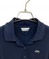 中古・古着 LACOSTE (ラコステ) 鹿の子地ポロドレス ネイビー サイズ:34：4000円