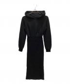 Resexxyリゼクシー）の古着「バックオープンフーディワンピース」｜ブラック