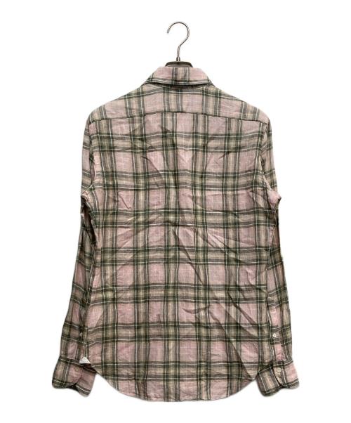 giannetto（ジャンネット）giannetto (ジャンネット) リネンシャツ ピンク サイズ:38の古着・服飾アイテム