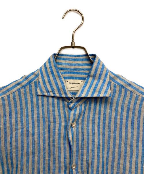 BORRIELLO（ボリエッロ）BORRIELLO (ボリエッロ) リネンシャツ ブルー サイズ:38の古着・服飾アイテム