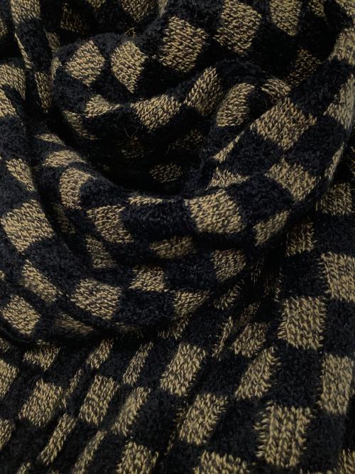 FENDI（フェンディ）FENDI (フェンディ) チェックマフラー ブラック×ブラウンの古着・服飾アイテム