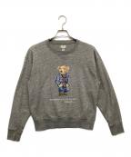 Denim & Supply Ralph Laurenデニム＆サプライ ラルフローレン）の古着「ダメージ加工ポロベアプリントスウェット」｜グレー
