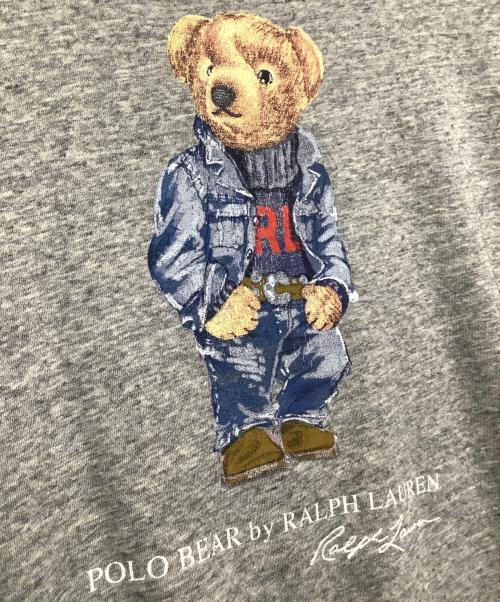 Denim & Supply Ralph Lauren（デニム＆サプライ ラルフローレン）Denim & Supply Ralph Lauren (デニム＆サプライ ラルフローレン) ダメージ加工ポロベアプリントスウェット グレー サイズ:Mの古着・服飾アイテム