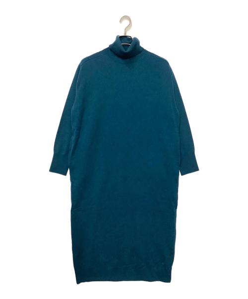 23区（ニジュウサンク）23区 (ニジュウサンク) ウールカシミヤタートルニットワンピース ブルー サイズ:38 未使用品の古着・服飾アイテム