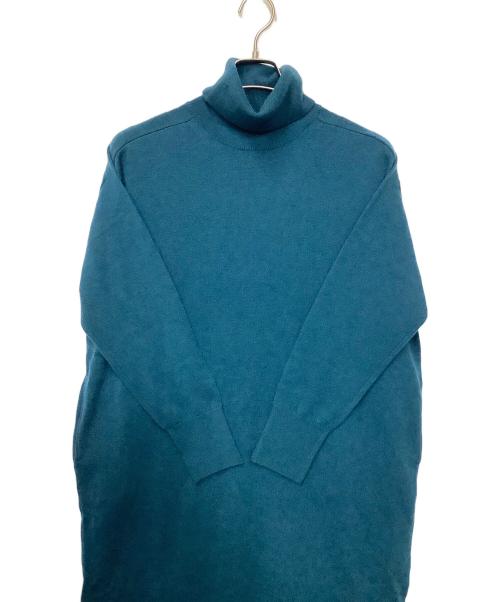 23区（ニジュウサンク）23区 (ニジュウサンク) ウールカシミヤタートルニットワンピース ブルー サイズ:38 未使用品の古着・服飾アイテム