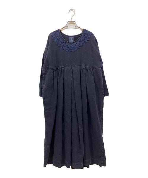 D-due（ディ・ドゥエ）D-due (ディ・ドゥエ) ワンピース ネイビー サイズ:FREEの古着・服飾アイテム