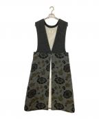 GASA*ガサ）の古着「森との対話 ロングジレ」｜チャコールグレー