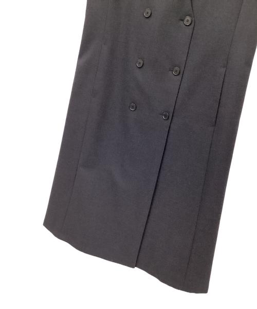 23区（ニジュウサンク）23区 (ニジュウサンク) ウーステッドウールツイル ロング ジレ ネイビー サイズ:38の古着・服飾アイテム