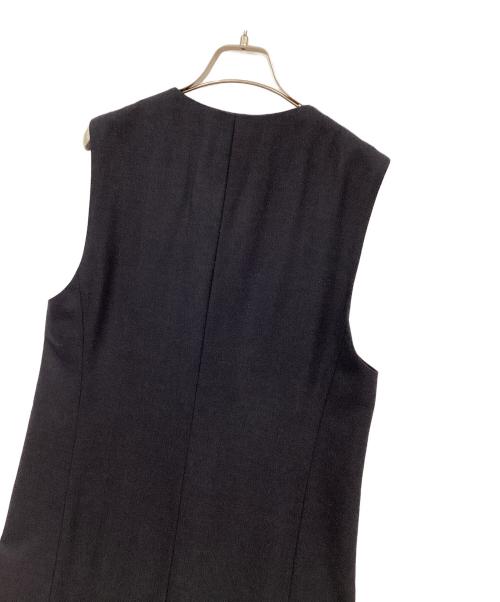 23区（ニジュウサンク）23区 (ニジュウサンク) ウーステッドウールツイル ロング ジレ ネイビー サイズ:38の古着・服飾アイテム