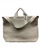 pomtataポンタタ）の古着「2WAYメッシュレザートートバッグ」｜グレー