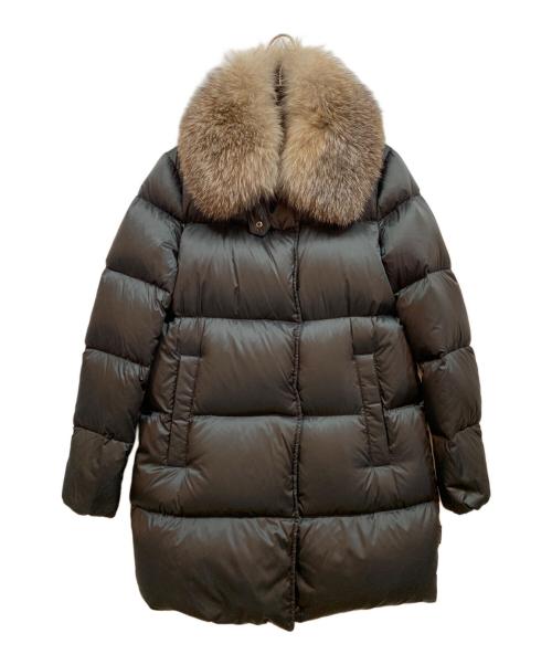 MONCLER（モンクレール）MONCLER (モンクレール) ファー付ダウンコート ブラック サイズ:2の古着・服飾アイテム