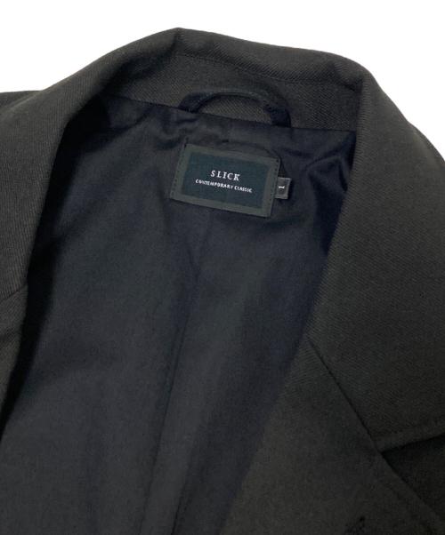 SLICK（スリック）SLICK (スリック) ツイードサージオーバーサイズテーラードジャケット ブラック サイズ:1の古着・服飾アイテム