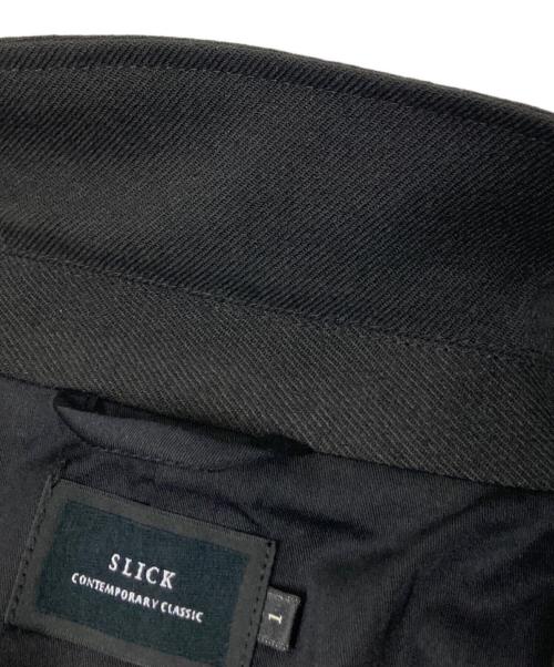 SLICK（スリック）SLICK (スリック) ツイードサージオーバーサイズテーラードジャケット ブラック サイズ:1の古着・服飾アイテム