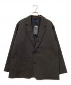 SLICKスリック）の古着「ツイードサージオーバーサイズテーラードジャケット」｜ブラウン