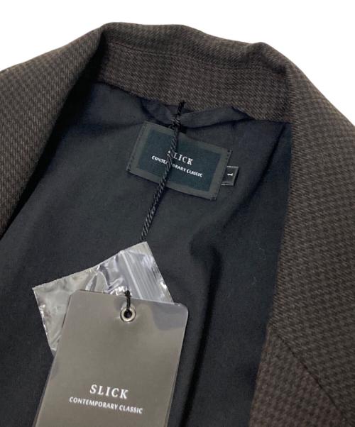 SLICK（スリック）SLICK (スリック) ツイードサージオーバーサイズテーラードジャケット ブラウン サイズ:1の古着・服飾アイテム