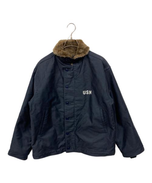 HOUSTON（ヒューストン）HOUSTON (ヒューストン) N-1デッキジャケット ネイビー サイズ:44の古着・服飾アイテム