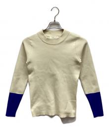 HERENCIA（ヘレンチア）の古着「バイカラーリブニット」｜ホワイト×ブルー