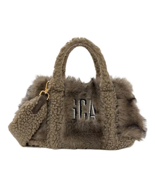 L'appartement（アパルトモン）L'Appartement (アパルトモン) GOOD GRIEF! (グッドグリーフ) 別注 GCA EMB FAUX FUR PINT TOTE ブラウンの古着・服飾アイテム