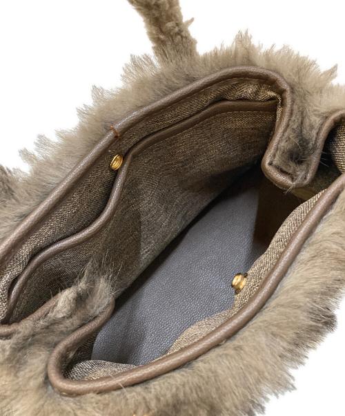 L'appartement（アパルトモン）L'Appartement (アパルトモン) GOOD GRIEF! (グッドグリーフ) 別注 GCA EMB FAUX FUR PINT TOTE ブラウンの古着・服飾アイテム