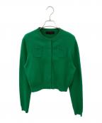 CABANキャバン）の古着「コットンカシミヤ クルーネックカーディガン」｜グリーン