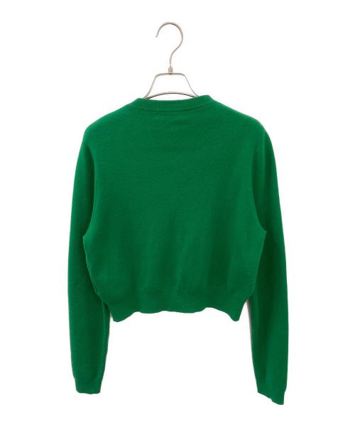CABAN（キャバン）CABAN (キャバン) コットンカシミヤ クルーネックカーディガン グリーン サイズ:XSの古着・服飾アイテム
