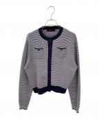 CABANキャバン）の古着「コットンカシミヤ クルーネックカーディガン」｜ネイビー