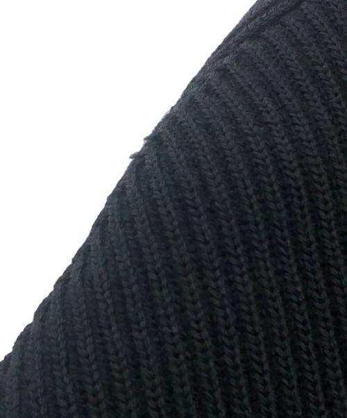 BATONER（バトナ―）BATONER (バトナ―) SOLID WOOL RIB POLO ZIP UP CARDIGAN ブラック サイズ:3の古着・服飾アイテム