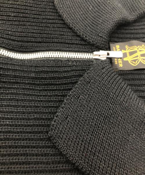 BATONER（バトナ―）BATONER (バトナ―) SOLID WOOL RIB POLO ZIP UP CARDIGAN ブラック サイズ:3の古着・服飾アイテム