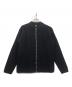BATONER（バトナ―）の古着「SOLID WOOL RIB POLO ZIP UP CARDIGAN」｜ブラック