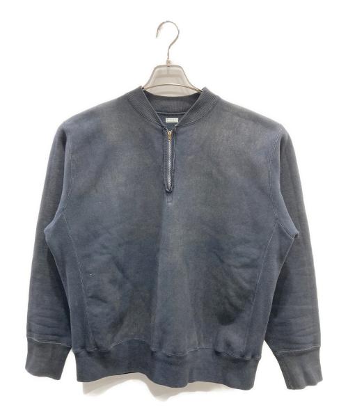 A.PRESSE（アプレッセ）A.PRESSE (アプレッセ) Vintage Half Zip Rib Collar Sweatshirt ブラック サイズ:4の古着・服飾アイテム