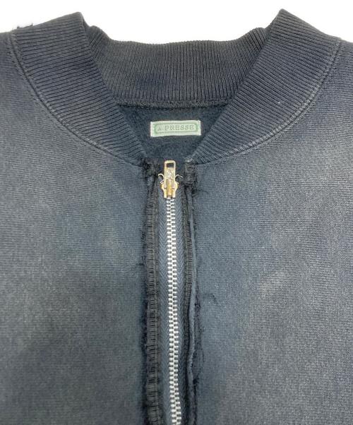A.PRESSE（アプレッセ）A.PRESSE (アプレッセ) Vintage Half Zip Rib Collar Sweatshirt ブラック サイズ:4の古着・服飾アイテム