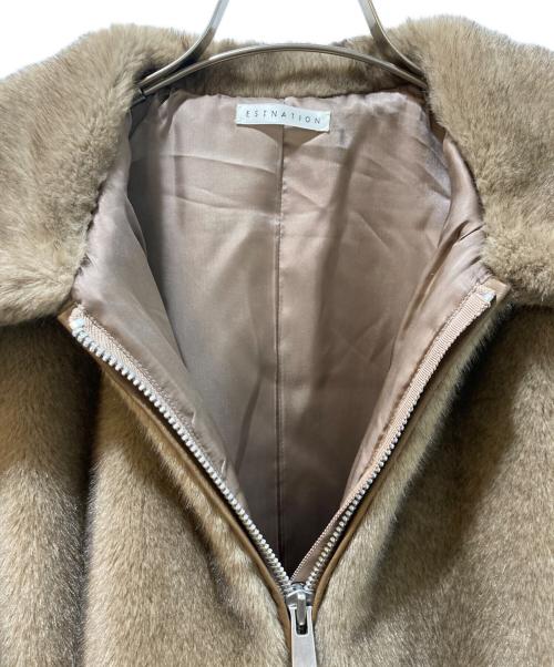 ESTNATION（エストネーション）ESTNATION (エストネーション) エコファーショートブルゾン モカ サイズ:FREEの古着・服飾アイテム