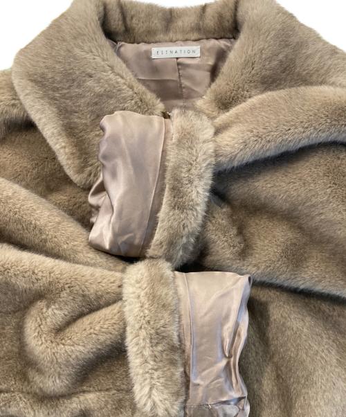 ESTNATION（エストネーション）ESTNATION (エストネーション) エコファーショートブルゾン モカ サイズ:FREEの古着・服飾アイテム