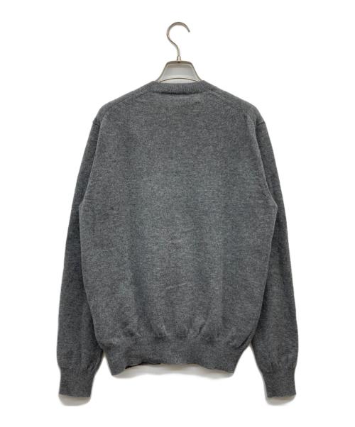 PLAY COMME des GARCONS（プレイコムデギャルソン）PLAY COMME des GARCONS (プレイコムデギャルソン) Round Neck Cardigan グレー サイズ:Mの古着・服飾アイテム