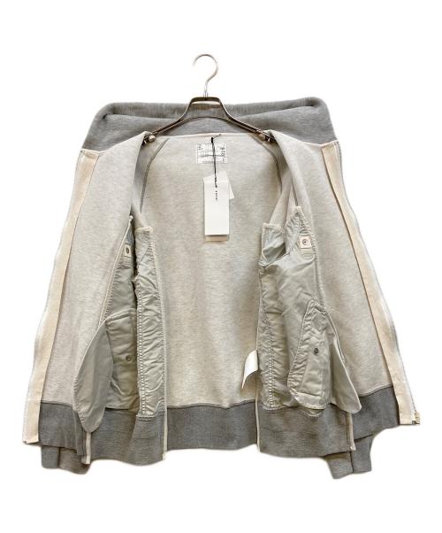 sacai（サカイ）sacai (サカイ) Sponge Sweat x Nylon Twill Hoodie グレー サイズ:3の古着・服飾アイテム