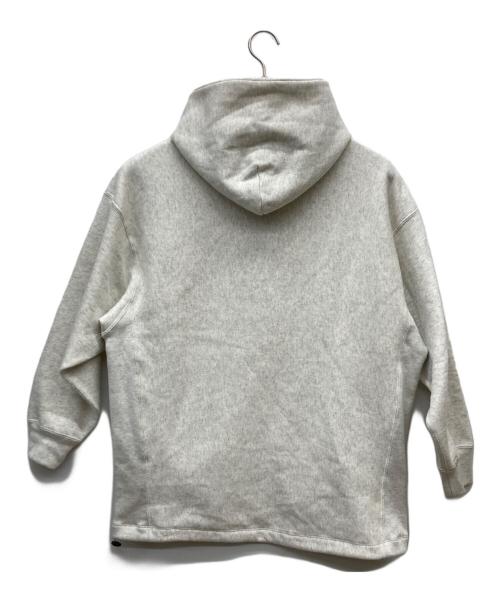 FRAMeWORK（フレームワーク）FRAMeWORK (フレームワーク) Champion (チャンピオン) 別注REVERSE WEAVE11.5OZフードハーフジップドロストプルオーバー オートミール サイズ:M 未使用品の古着・服飾アイテム