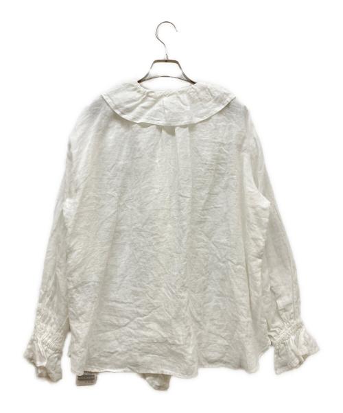 journal standard luxe（ジャーナルスタンダード ラックス）journal standard luxe (ジャーナルスタンダード ラックス) フレンチリネン フリルパフブラウス ホワイト サイズ:Free 未使用品の古着・服飾アイテム