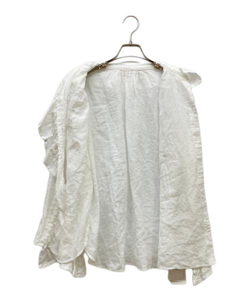 journal standard luxe（ジャーナルスタンダード ラックス）journal standard luxe (ジャーナルスタンダード ラックス) フレンチリネン フリルパフブラウス ホワイト サイズ:Free 未使用品の古着・服飾アイテム
