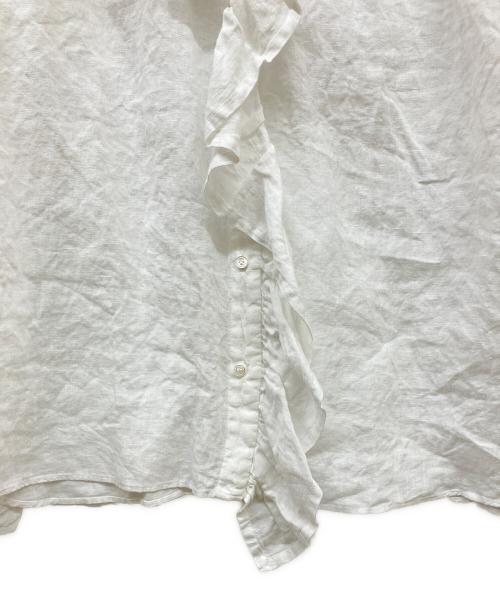 journal standard luxe（ジャーナルスタンダード ラックス）journal standard luxe (ジャーナルスタンダード ラックス) フレンチリネン フリルパフブラウス ホワイト サイズ:Free 未使用品の古着・服飾アイテム