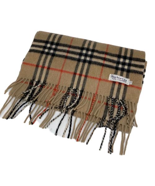 Burberry's（バーバリーズ）Burberry's (バーバリーズ) ノバチェックカシミヤマフラー ブラウンの古着・服飾アイテム
