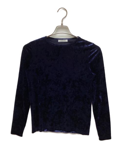 MACPHEE（マカフィー）MACPHEE (マカフィー) ベロア ロングスリーブプルオーバー ネイビー サイズ:Sの古着・服飾アイテム