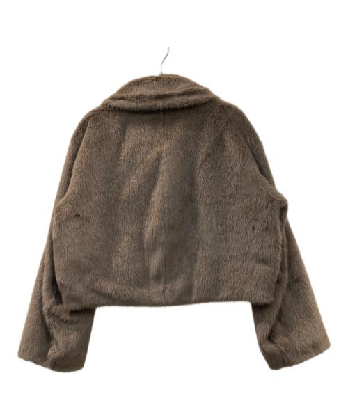Lily Brown（リリーブラウン）Lily Brown (リリーブラウン) バリエファーショートコート ブラウン サイズ:Fの古着・服飾アイテム