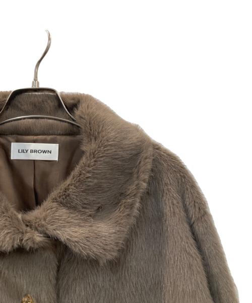 Lily Brown（リリーブラウン）Lily Brown (リリーブラウン) バリエファーショートコート ブラウン サイズ:Fの古着・服飾アイテム