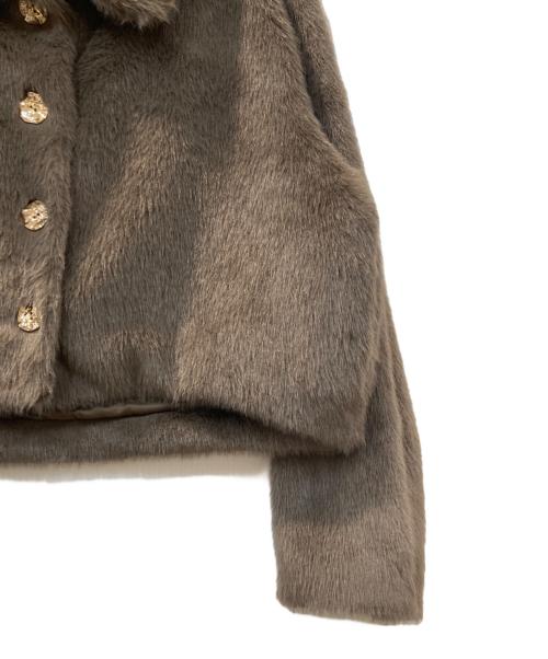 Lily Brown（リリーブラウン）Lily Brown (リリーブラウン) バリエファーショートコート ブラウン サイズ:Fの古着・服飾アイテム