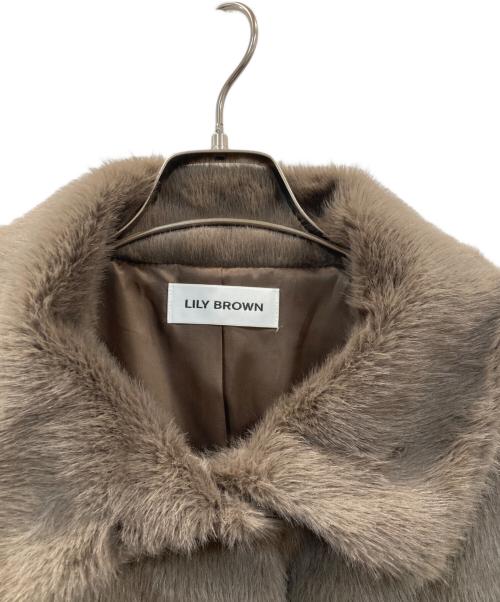 Lily Brown（リリーブラウン）Lily Brown (リリーブラウン) バリエファーショートコート ブラウン サイズ:Fの古着・服飾アイテム