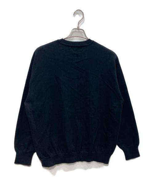 loin.（ロワン）loin. (ロワン) コットンニットセーター　4LN0001 ブラック サイズ:36の古着・服飾アイテム