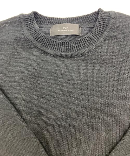 loin.（ロワン）loin. (ロワン) コットンニットセーター　4LN0001 ブラック サイズ:36の古着・服飾アイテム